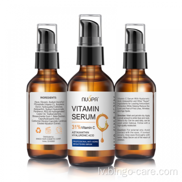 Ādas balināšanas C vitamīna serums